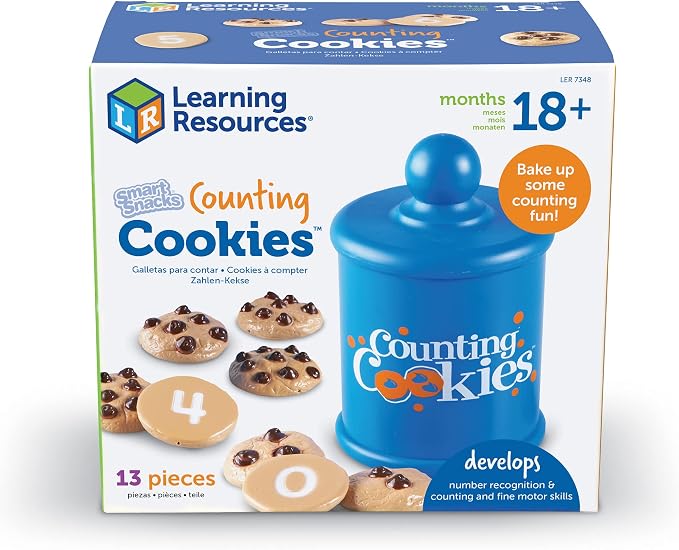 Learning Resources Smart Counting Cookies - Chocolate Chip Play Food, Preschool Activities, Toddler Sensory Toy, Play Kitchen Accessories, Sorting and Stacking, Fine Motor Numbers , Math Games - Image 8