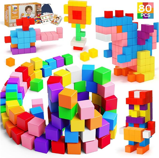 TOY Life Primary Magnetic Blocks, 80-Piece STEM Set, Ages 3-8 - Image 9