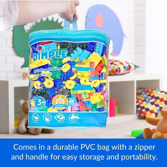 Dimple 600 Piece Large Building Blocks for Toddlers, Kids Interlocking Toys - Image 2