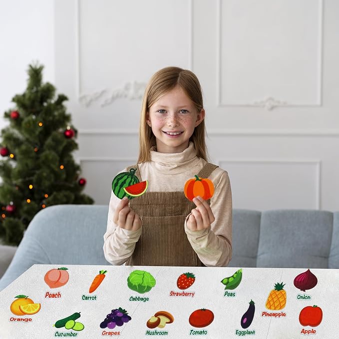 BXI 30 Pcs Vegetables & Fruits Felt Board Story Pieces Set for Toddlers, Preschool & Kindergarten, Precut Felt Marine Life Figures for Preschool Crafts Activity Early Learning Storytelling - Image 4