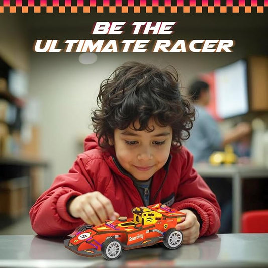 Smartivity DIY Speed CAR Toy for Kids Ages 6-12 | Build Your Own - F1 Racing Car with Launcher | Birthday Gift for Boys and Girls | STEM Learning Car Toys for 6,7,8,9,10,11,12 Years