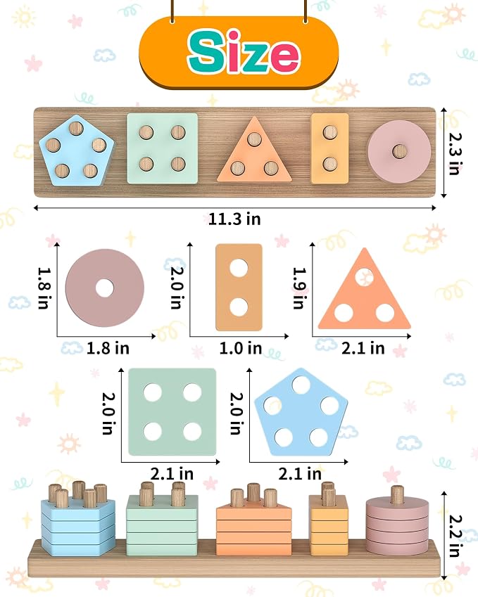 Zartores Montessori Toys for 1 2 Year Old Boys Girls Gifts, Toddler Toys - Image 6