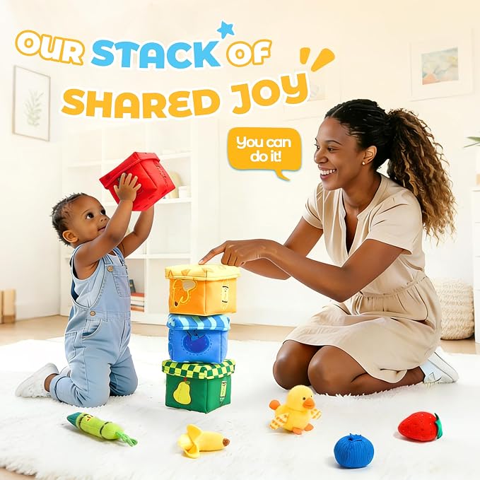 JoyCat Montessori Baby Toys 6-12 Months, 12PCS Sensory Sorting Boxes - Image 9