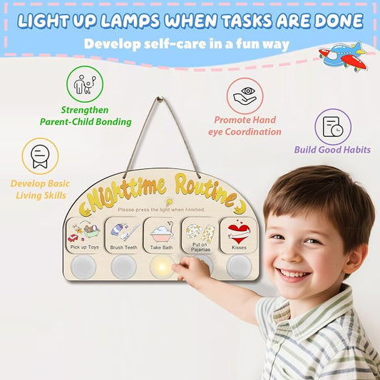 Bedtime Routine Chart for Toddlers, Visual Schedule Chart - Image 2