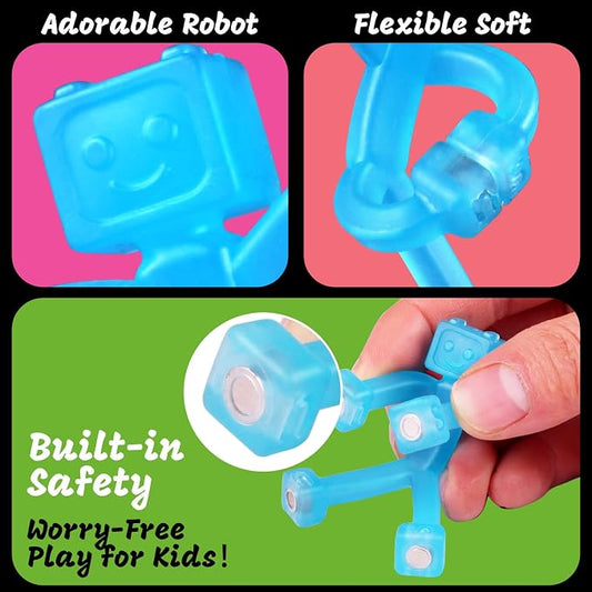 6pcs Magnetic Robote Figures for Kids 3-8 Travel STEM Fidget Toy - Image 2