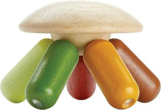 PlanToys® Flexi Jellyfish Wooden Sensory Toy | Montessori Grasping Activity for Tactile Exploration, Coordination & Focus | Eco-Friendly Toy for Early Development