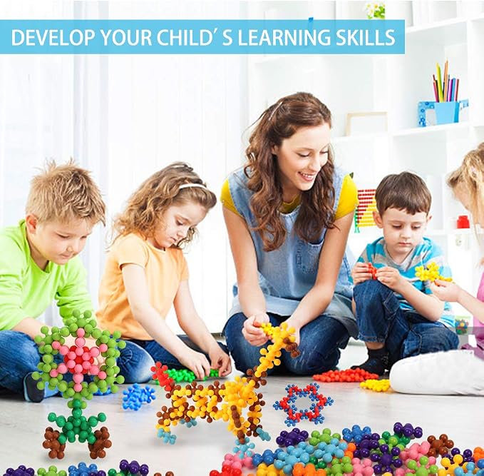 330 pcs Building Blocks, Educational Building Toys Stem Toys Building Discs Sets Interlocking Solid Plastic for Preschool Toddlers Girls and Boys by Winlip - Image 7