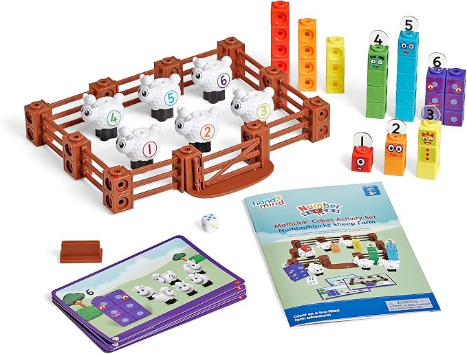 hand2mind Numberblocks Sheep Farm MathLink Cubes Activity Set, Ages 3+ - Image 9