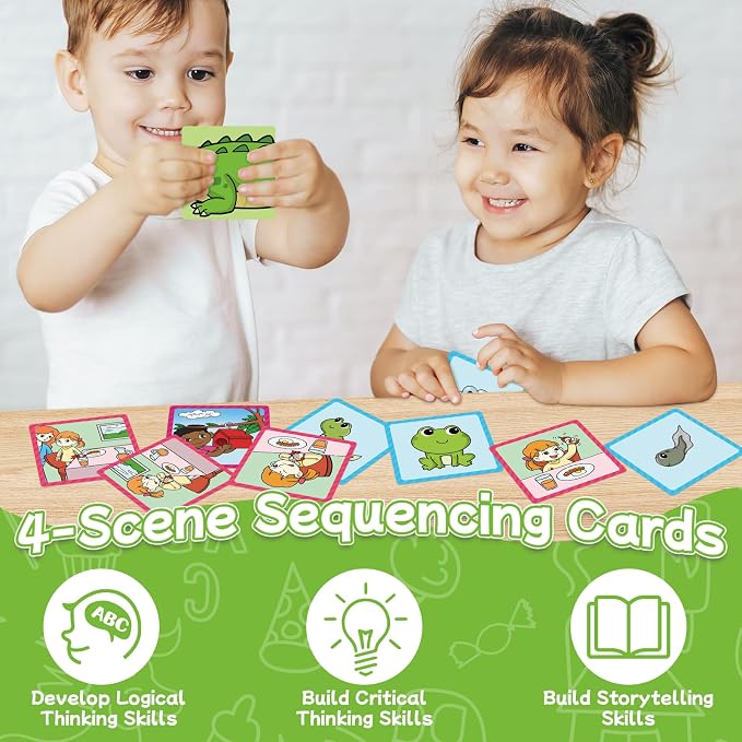Sequencing Cards,Sequence Board Game for Kids,Story Storytelling,Speech Therapy Toys Materials for Autism,Social Skills,Sentence Building,Educational Classroom Preschool Learning Activities - Image 7