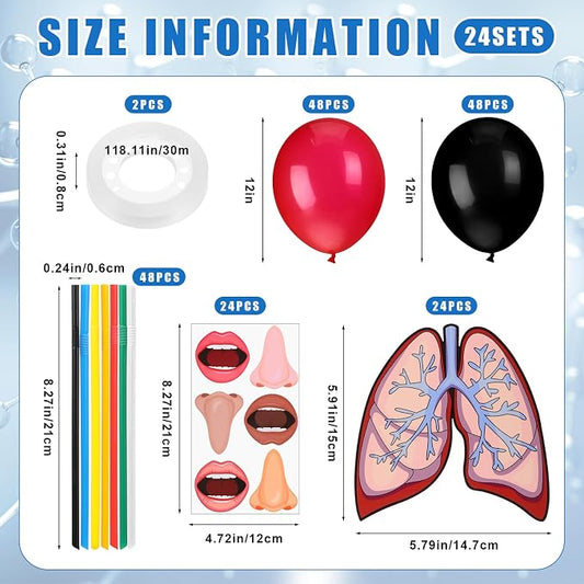 Libima 24 Sets Lung Model Respiratory System Human Body Model Puzzle Toys - Image 2