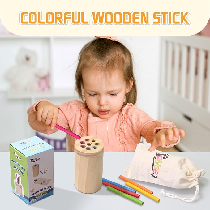 Montessori Toys for 1-3 Year Old,Color Sorting & Fine Motor Skills Preschool Learning Activities,Wooden Sensory Easter Toys for Toddlers - Image 6