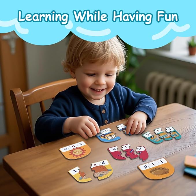 CVC Puzzle Cards for Kids – Phonics & Spelling Games for Toddlers, 3-Letter Word Puzzles for Preschool & Kindergarten, Perfect for Speech Therapy & Early Learning Classroom Essentials - Image 7
