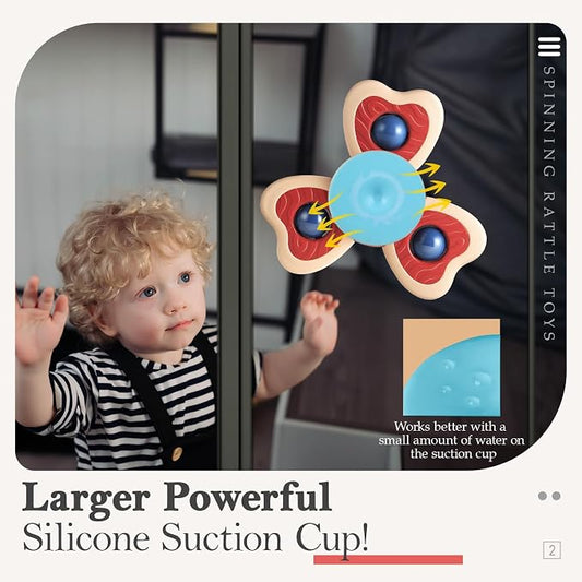 ALASOU Suction Cup Spinner Airplane Travel Toys for 1 Year Old Boy Girl - Image 2