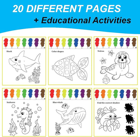 Paint with Water for Toddlers Ages 3-5 - Water Coloring Books for Kids - Toddler Arts and Crafts for Boys - Girl Project for 5 4 3 Year Old - Watercolor Painting Book - Kid Art Supplies Craft Kit - Image 2