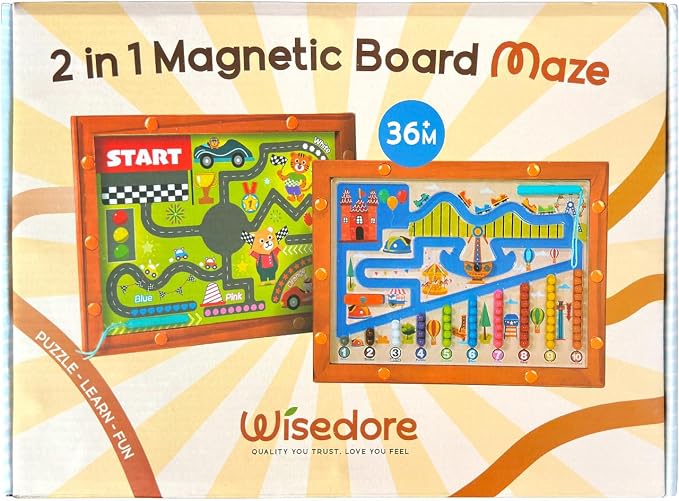 2 in 1 Magnetic Maze Board, Montessori Learning Toy for Kids 3 4 5 6 7 - Image 9