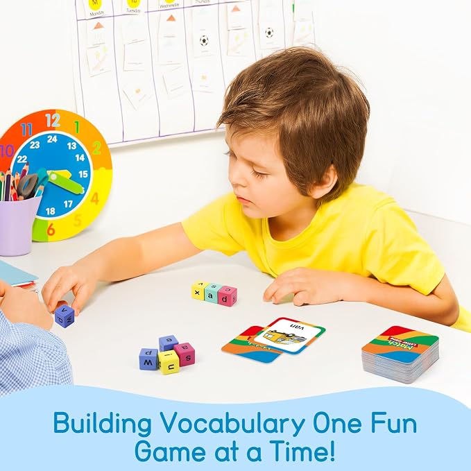 Edulok Word Race Cube - Preschool Wooden Alphabet Letter Blocks & Phonics Matching Games - CVC Word Learning Toys - Image 7