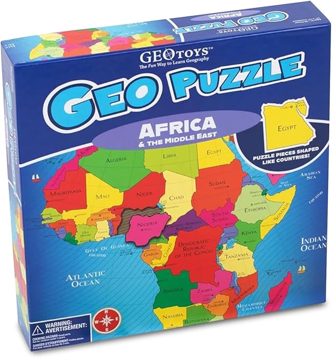 GeoPuzzle Africa & Middle East Jigsaw Puzzles, 65 Pc Puzzle for Kids - Image 7