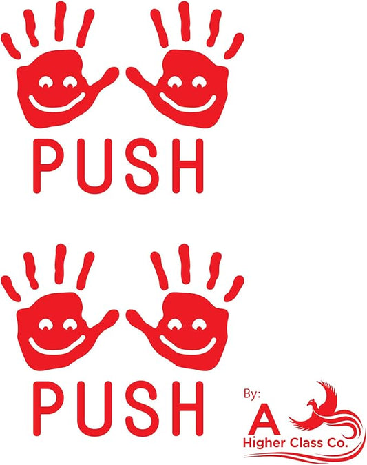A Higher Class Co. Push Hands Classroom Sensory Path Accessory - for School Walls or Floors (2 - Sets) (Blue)