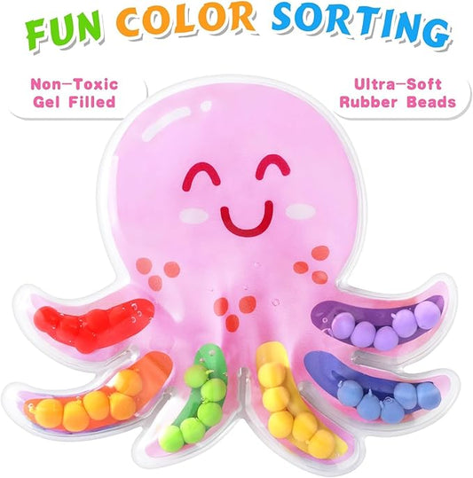 3Pack Color Sorting Toys Sensory Toys : Fine Motor Skill Games Learning for Toddlers, Color Matching Fidget Sensory for Calm Down, Preschool Learning & Educational Montessori (Sea Animals 3pack) - Image 2