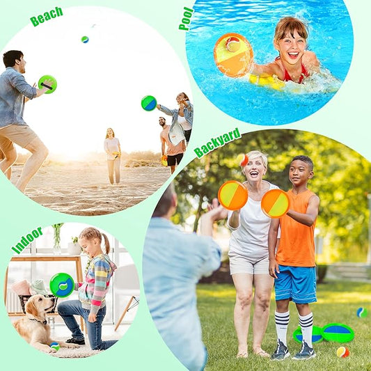 Toss and Catch Ball Game - Ideal Outdoor Beach, Pool & Yard Toy for Toddlers and Kids Ages 4, 5, 6, 7, 8+, Perfect for Boys Girls - Great Birthday Gift & Stocking Stuffers