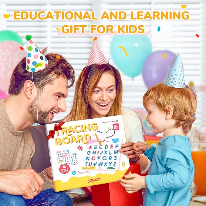 JoyCat Magnetic Letter Tracing Board, Double-Sided ABC Writing Toy for Kids - Image 9