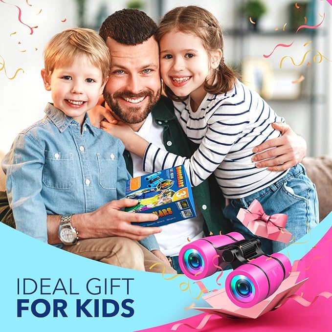 Toys for 3-7 Year Old Girls: LET'S GO! Binoculars for Kids Bird Watching|Camping|Hiking 3 4 5 6 7 8 Year Old Girl Boy Birthday Gifts Outdoor Toy for Kid Ages 4-6 Toddler Gift Stuffers - Image 6