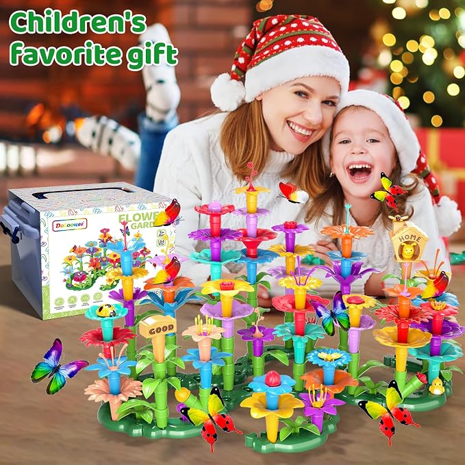 184Pcs Flower Garden Building Toys with Storage Box for Girls Ages 3-8 - Image 7