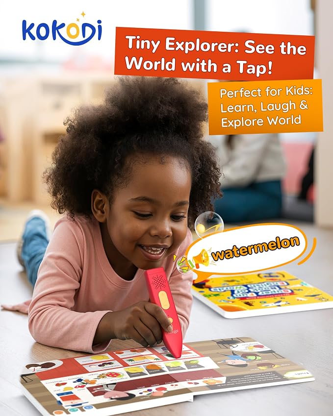KOKODI Talking Pen Books Sets, Interactive Audio Sound Books Kids Learning Electronic Toys for Boys Girls, Autism Sensory Games, Early Educational Gifts Birthday Gifts for Toddlers Kids Age 2 3 4 5 - Image 7
