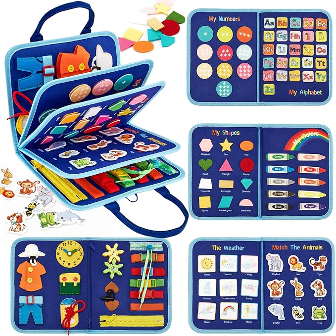 hahaland Montessori Busy Board for Toddlers, Preschool Learning Activities - Image 10