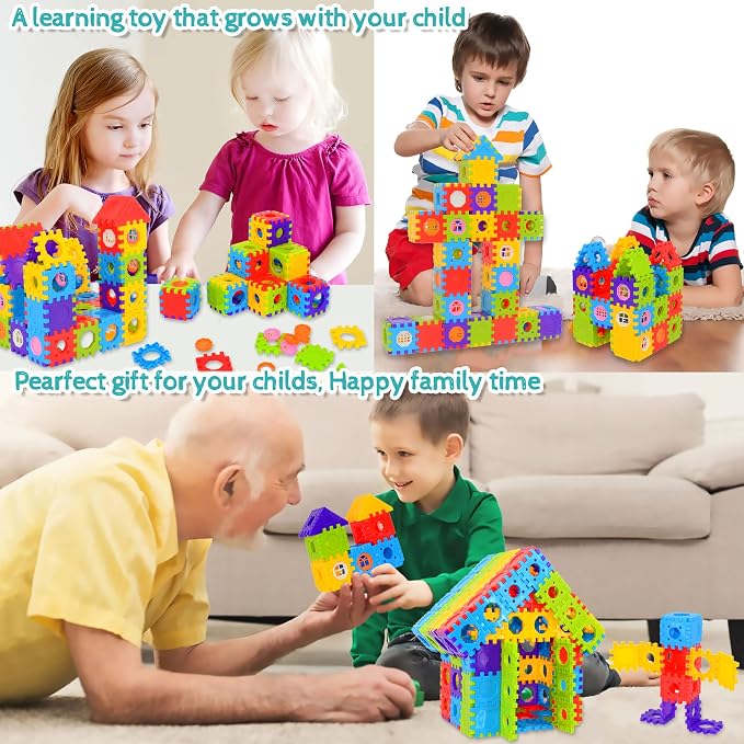 FUBAODA Building Blocks for Toddlers & Kids 180 Pcs Toy Building Sets – STEM Building Toys –Interlocking Building Blocks for Toddlers and Kids - Image 6