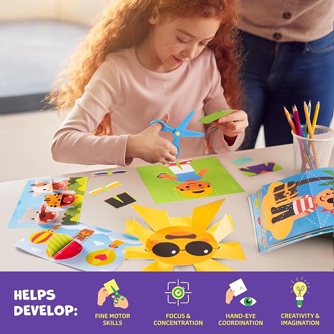 Snip & Shape Scissor Skills Activity Book with Toddler & Kids Scissors 3-5 - Image 6