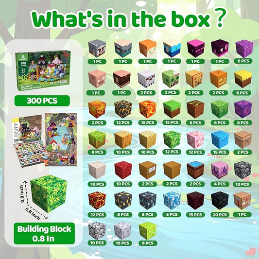 300PCS Magnetic Blocks, Building Cubes, Boys Kids Gifts Toys - Image 2