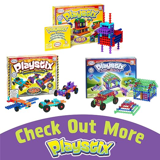 POPULAR PLAYTHINGS Playstix, Master Set 141 Piece, Building Sticks Kit - Image 8