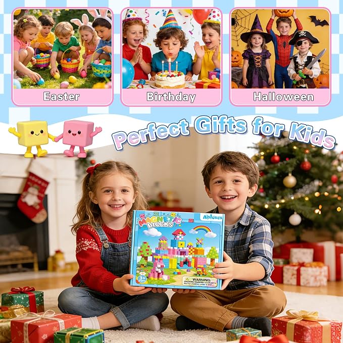 Apluses Magnetic Blocks Building Toys for 3+ Year Old Boys Girls - Image 7