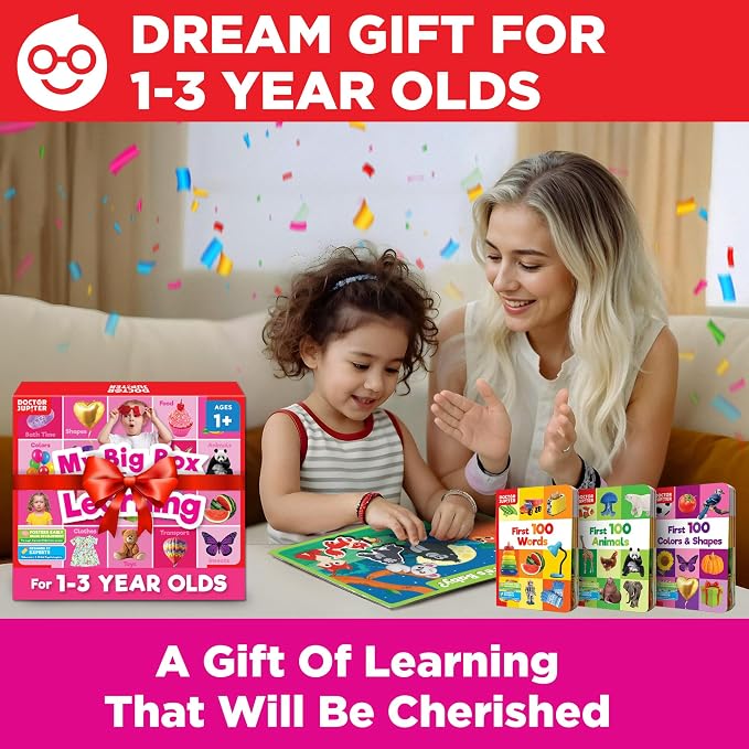 Doctor Jupiter Girls' Big Box of Learning for Kids Ages 1-3 Year Old - Image 7