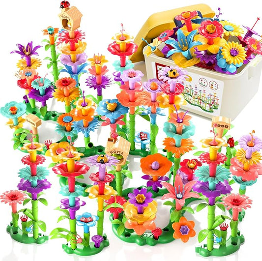 Garbo Star Flower Garden Building Toys for Girls, Educational Activity Preschool Birthday Gifts for 3 4 5 Year Old Girls, Toddler Building Stem Toys for Kids Toddlers Ages 3-5 - Image 2