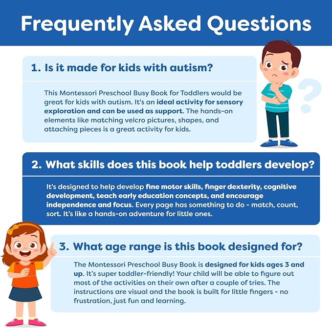 Montessori Busy Book for Toddlers 3-5 - Preassembled Preschool Workbook, Toddler Busy Book - Montessori Toys for 3 Year Old, Preschool Learning Toys Activities - 3 Year Old Girl Gifts, Boy Gifts - Image 9