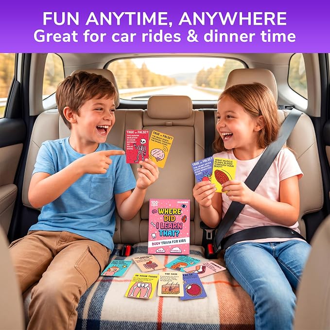 Quokka Trivia Games for Kids - Human Body Facts and Anatomy - Fun Card Game - Image 7