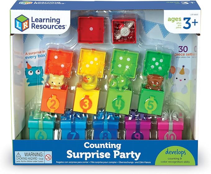 Learning Resources Counting Surprise Party - Toddler Montessori Toys, Stacking Preschool Activities, Matching Color Game, Homeschool, Fine Motor Skills, Gifts For Boys And Girls, Manipulatives - Image 7