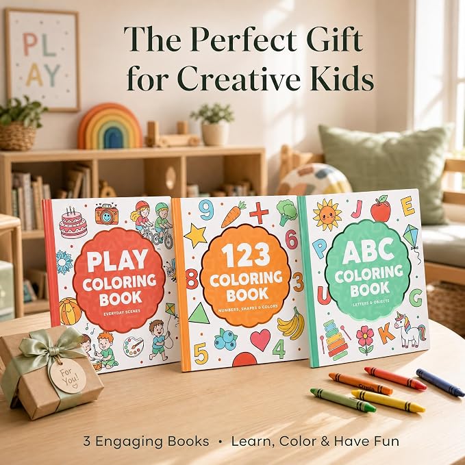 ZICOTO Fun Coloring Book for Kids - Set of 3 Cute Toddler Coloring Books - Image 9