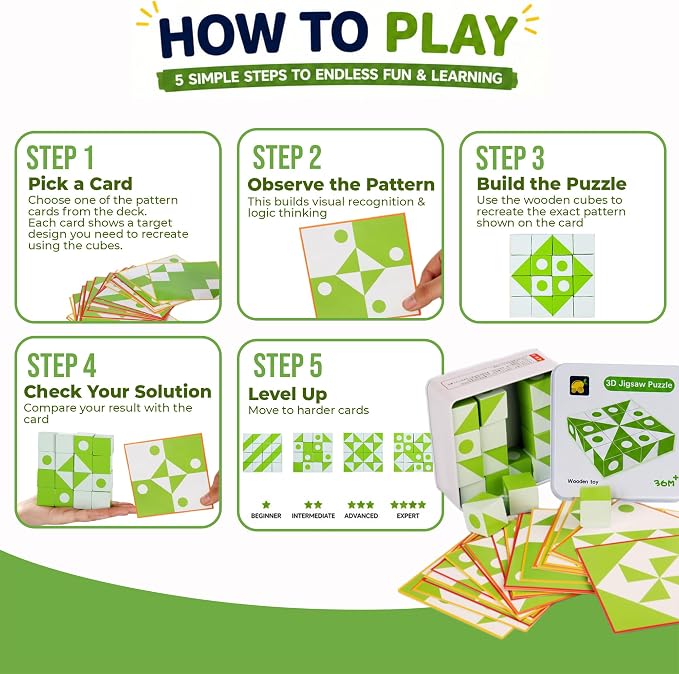 STEM Puzzle Toy – Digital Building Blocks Counting Learning Toddler Toys, Montessori Cube Puzzle for Educational Logical Thinking & Imagination, Sensory Travel Gift for 3,4,5,6,7 Years Kids - Image 9