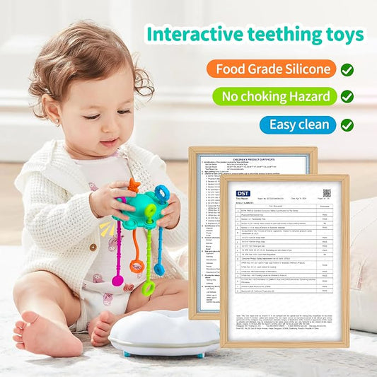 Montessori Pull String Toy Silicone Travel Toy - Image 2