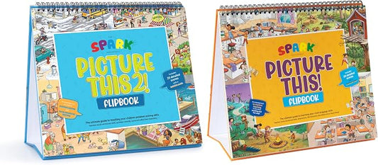 SPARK INNOVATIONS Picture Cards and Emotion Book, SEL Story Cards, Homeschool, Autism Activity, Educational Busy Book, Speech Therapy Materials (Picture This 1 & 2) - Image 2