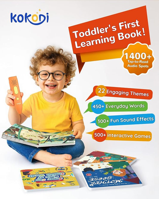 KOKODI Talking Pen Books Sets, Autism Sensory Games, Interactive Audio Sound Books Kids Learning Electronic Toys for Toddlers Kids, Early Educational Gifts Birthday Gifts for Boys Girls Age 2 3 4 5 - Image 2