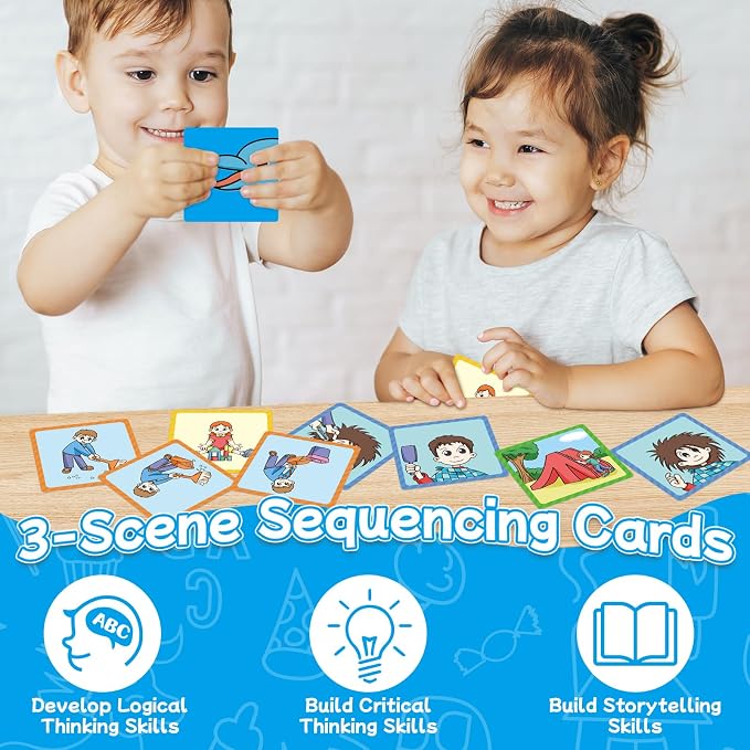 Sequencing Cards,Sequence Board Game for Kids,Story Storytelling,Speech Therapy Toys Materials for Autism,Social Skills,Sentence Building,Educational Classroom Preschool Learning Activities - Image 7