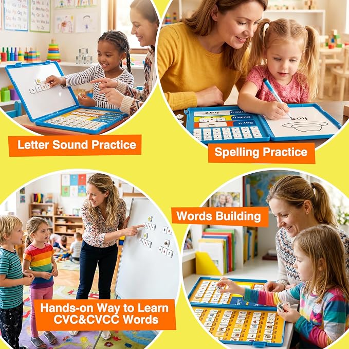 Aizweb CVC Word Games: Magnetic Letter Tiles for Phonics&Word Family,Age 5+ - Image 8