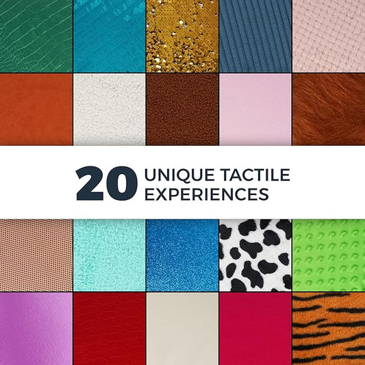 Sensory Mats for Kids 20 Pack 8", Sensory Pads, Playmats for Kids Classroom Playroom Must Haves, Early Learning Tactile Toys, Assorted Colors & Textured Tactile Play