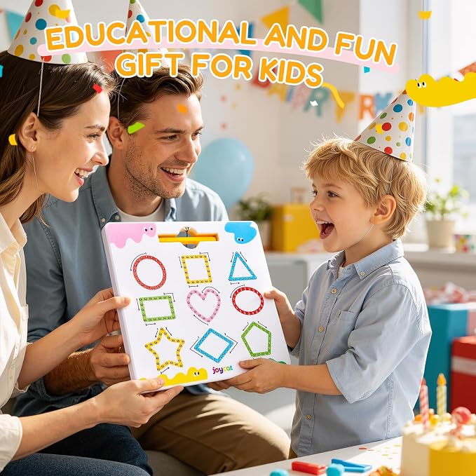 JoyCat Magnetic Shapes and Lines Tracing Board, 2-in-1 Pencil Control Toy - Image 9
