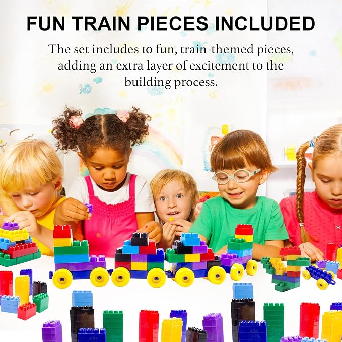 Dimple 300 Piece Large Building Blocks for Toddlers, Kids Interlocking Toys - Image 9