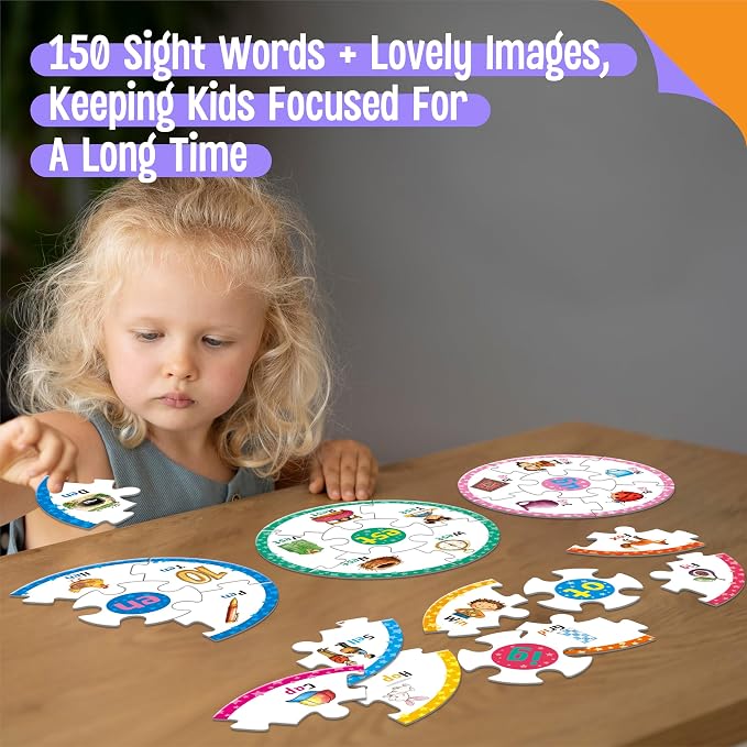 Phonics Puzzles, Short Vowel Sound Blends-30 Phonics & 150 Sight Words, Phonetic Rhyming Game Learn to Read Spell First Word Early Educational Tool for Toddlers, Preschool, Kindergarten, Homeschooling - Image 7